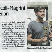Messaggero Veneto 03-08-2018, Caminbledon, Camino Tennis Club, 