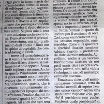 Messaggero Veneto, 06-2018, Caminbledon